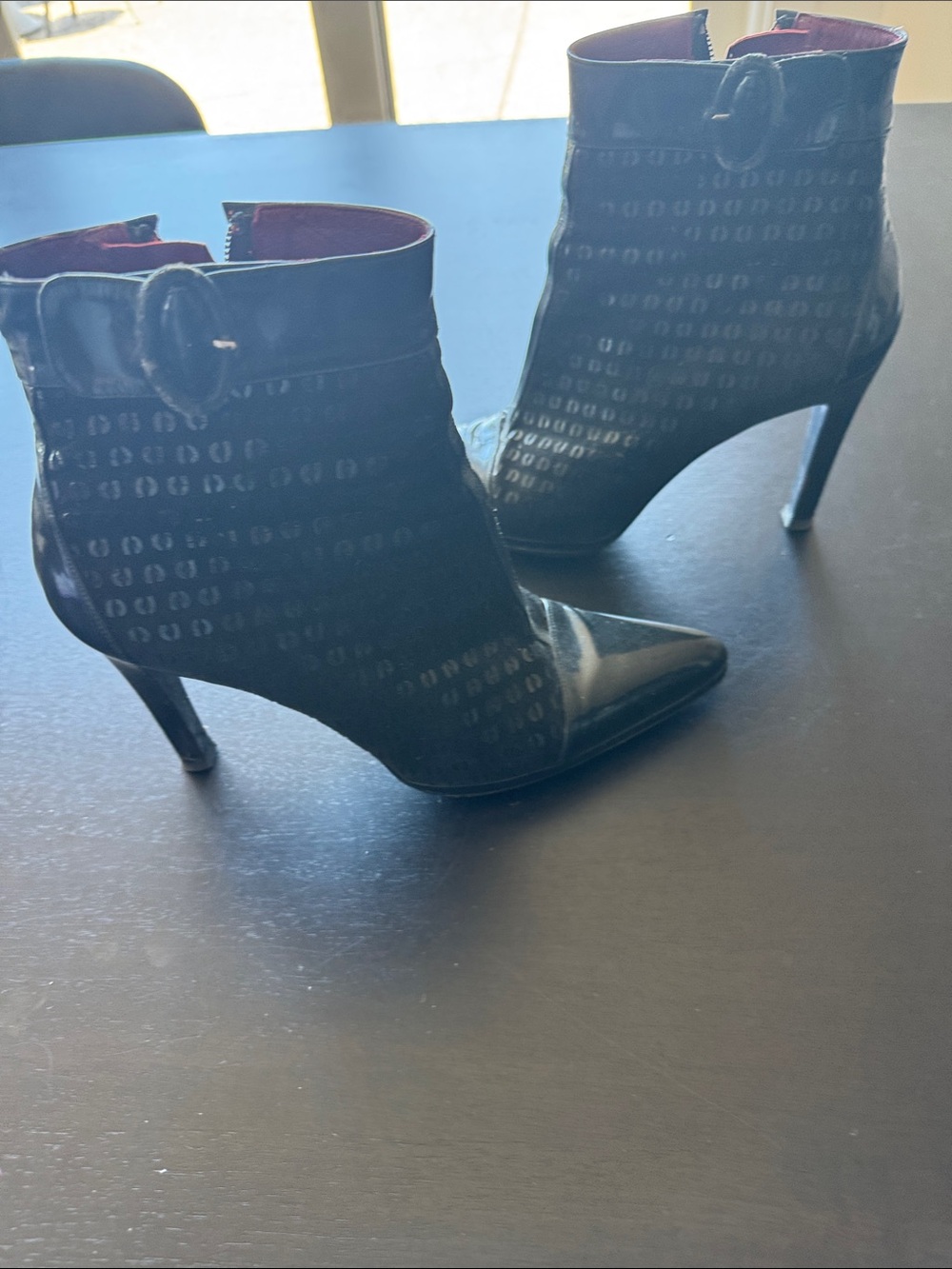 Charles Jourdan Paris Pointed-Toe High Heel Ankle Boots, vintage 1980s, size 8.5